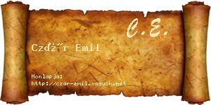 Czár Emil névjegykártya